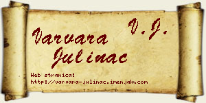 Varvara Julinac vizit kartica